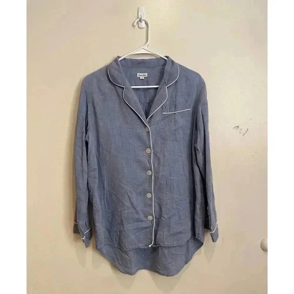 Steven Alan Blue Button Up Top - Picture 1 of 4